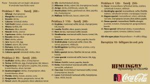 hemlingby pizzeria meny